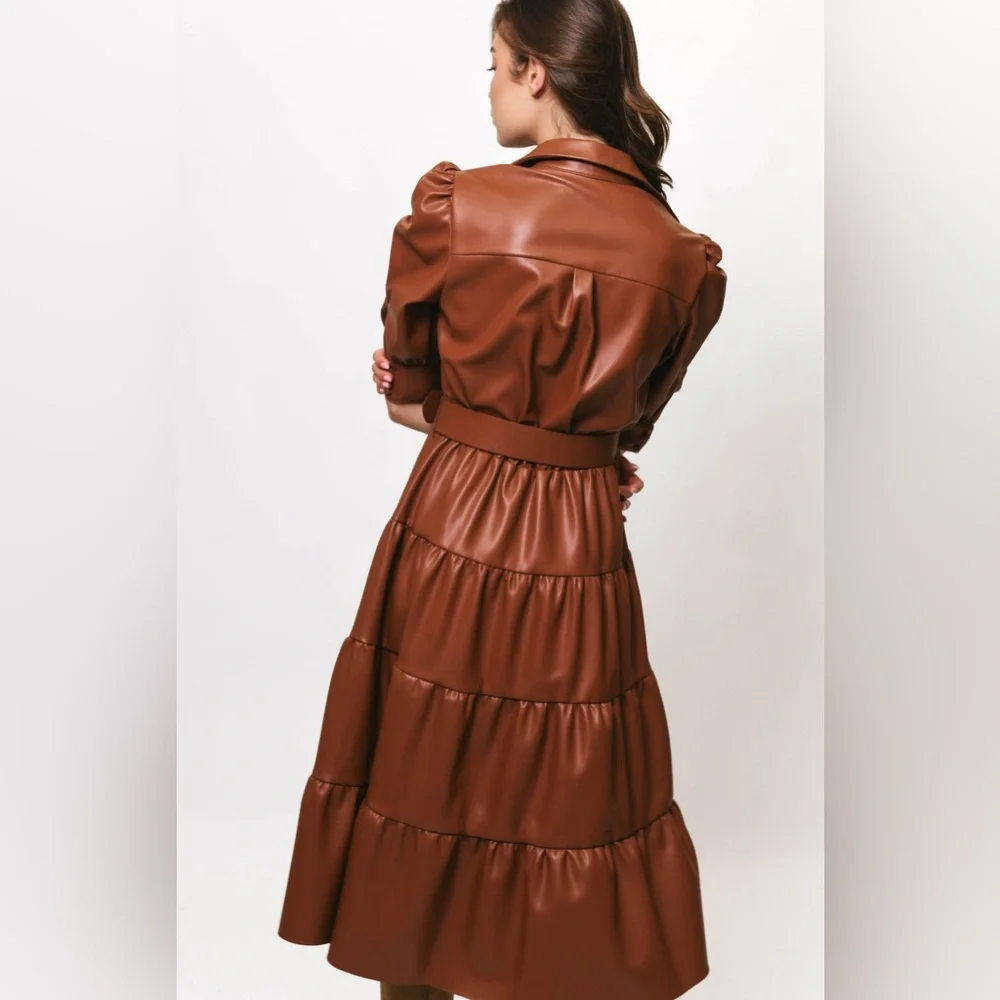 Hutch Darci Short Sleeved Belted Midi Dress - Picture 3 of 9